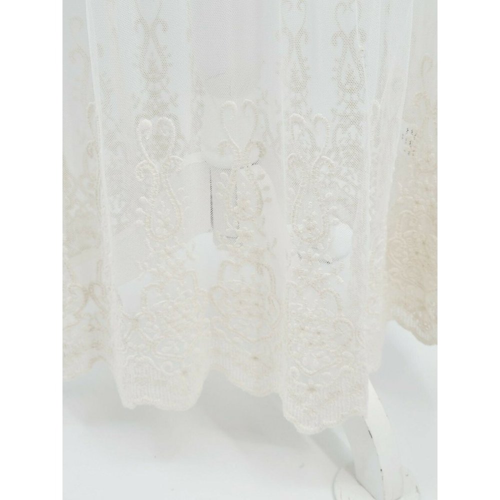 Gypsy Junkies Sasha Floral Embroidered Mesh Maxi Slip Dress Size S/M Filigree - Picture 5 of 12